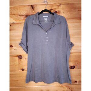 Cutter & Buck Womens Plus CB Dry Tec Brown Golf Polo Shirt Size XXXL